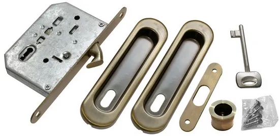 MHS150 L AB, комплект для раздвижных дверей, цвет - античная бронза