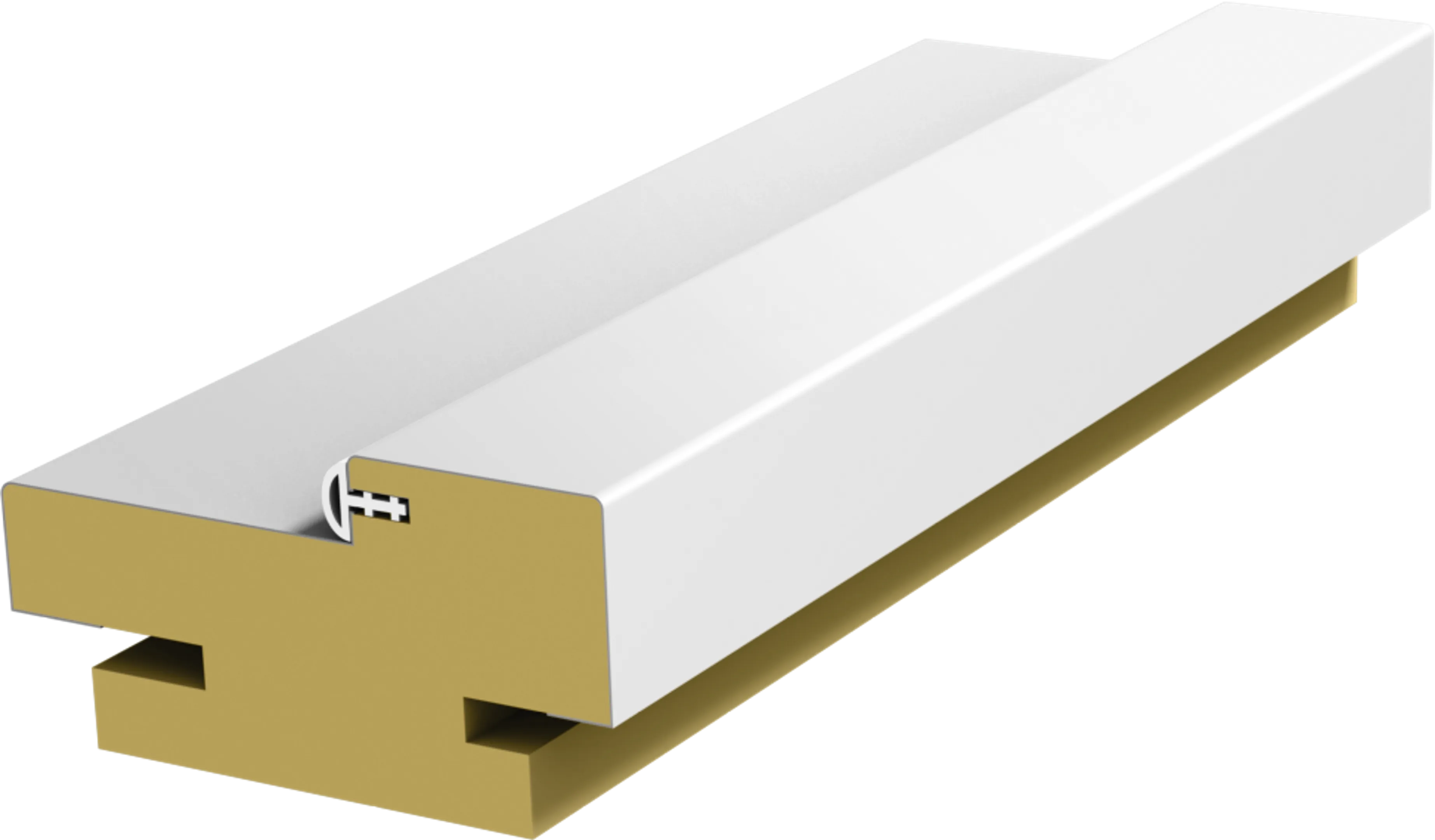 Коробочный брус 38/75/2100 мм. тескоп с упл. ( без врезки ) Магнолия