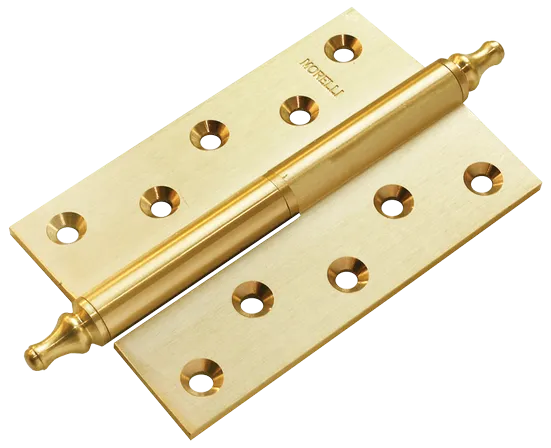 Петля карточная разъемная MB 120X80X3.5 SG R C латунная с коронкой правая,врезная, цвет матовое золото