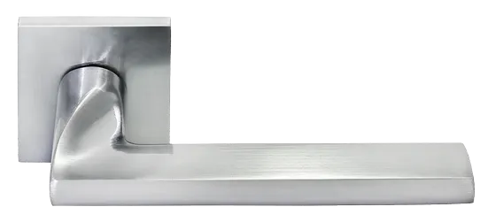Ручка дверная KAFFEE MH-50-S6 SC раздельная на квадратной розетке, цвет матовый хром, ЦАМ Light